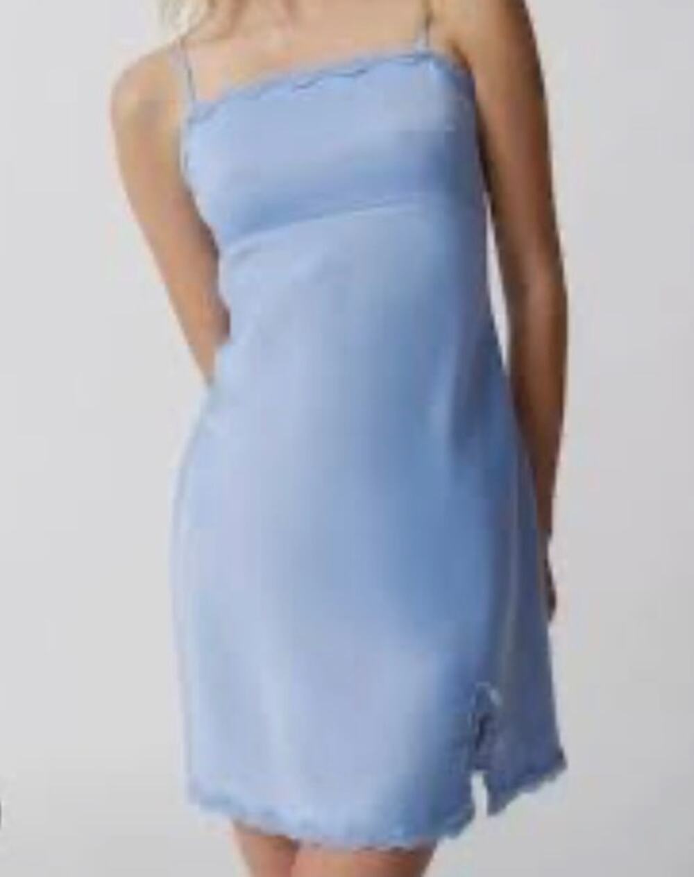 Urban Outfitters Lani Lace-Trim Satin Mini Slip Dress Small